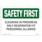 Signmission OSHA Sign, Cleaning In Progress Respirator Fit, 10in X 7in Aluminum, 7" W, 10" L, Landscape OS-SF-A-710-L-10568 - alternate 1